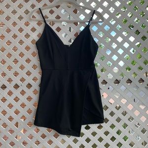Asymmetrical Women’s Black Romper
